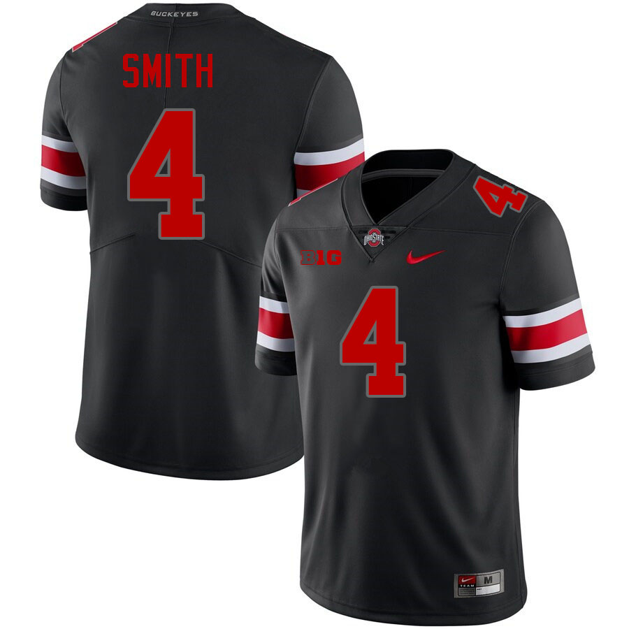 Ohio State Buckeyes Jeremiah Smith Men's's #4 Authentic Blackout College Football Jersey 2404CVCE7